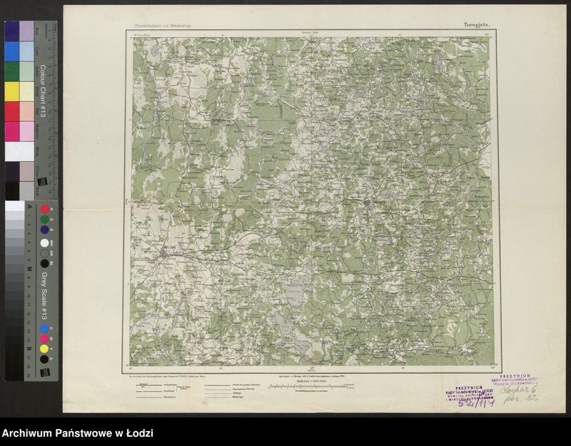 Obraz 1 z jednostki "Übersichtskarte von Mitteleuropa Toropjetz"