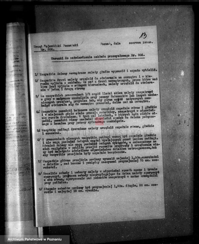 image.from.unit.number "Zatwierdzenie zakładu przemysłowego /wytwórni papirusu i płyt światłoczułych/ własność Kaiser Poznań Rataje"
