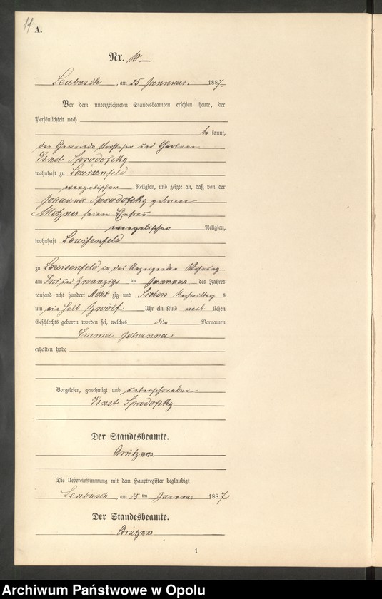 image.from.unit.number "Geburts-Neben-Register Standes-Amt Leubusch 1887"