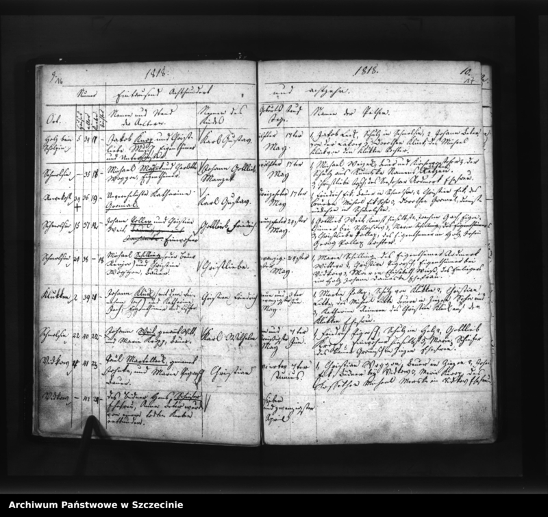 image.from.unit.number "Verzichniss der Geborenen in der Pfarre Schmolsin (Smołdzino, słup.) von ersten Januar Eintausend Achthundert und achtzehn (sic!)."