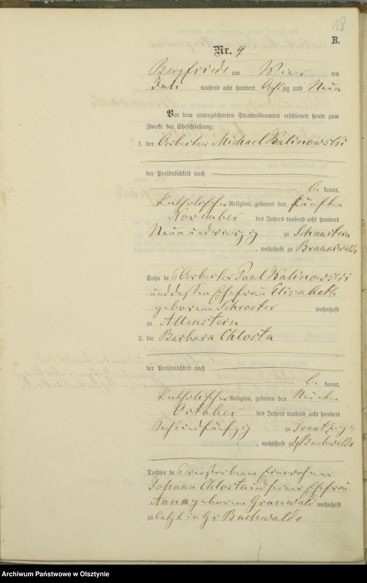 Obraz 20 z jednostki "Heiraths-Haupt-Register Nr 1 - 25"