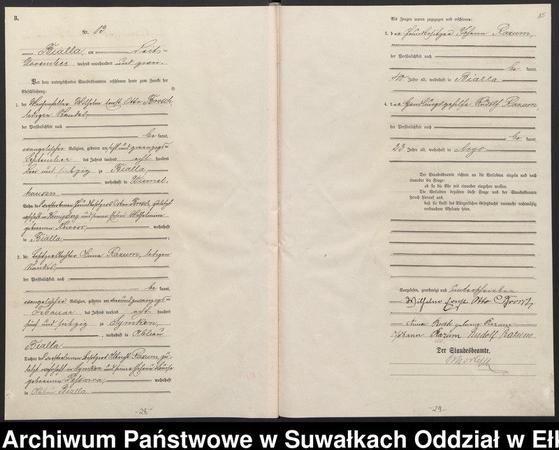 image.from.unit.number "Heiraths-Haupt-Register des Königlichen Preussischen Standes-Amtes Bialla Kreis Johannisburg"