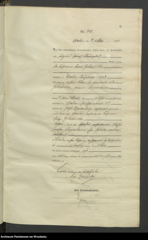 image.from.unit.number "Sterbe-Haupt-Register Breslau IV 1908 Band 2"