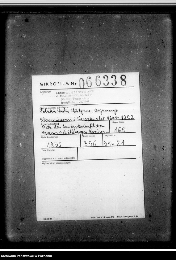 Obraz 2 z jednostki "Acta des landwirtschaftlichen Vereins Schildberger Kreises batr. die Sitzungsverhandlungen"