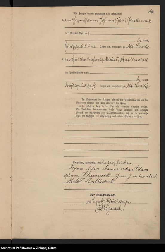 Obraz 17 z jednostki "[Księga małżeństw]"