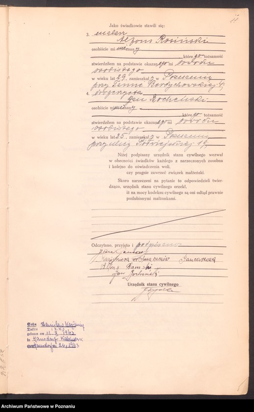 Obraz 13 z jednostki "Księga miejscowa małżeństw tom II [Rejestr główny małżeństw]"