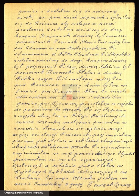 Obraz 19 z jednostki "Życiorysy powstańców wielkopolskich: T - tom ll /Tomczak Franciszek - Tyrakowski Franciszek/."