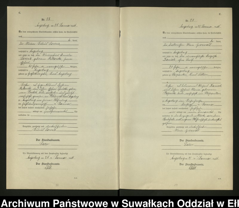 image.from.unit.number "[Sterbe - Register (Neben - Register) Standesamt Angerburg einschl. der Bezirke Gr. Strengeln, Kehlen und Prinowen]"