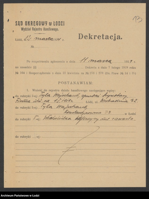 Obraz 15 z jednostki "Tyla Wajntramb- sprzedaż pończoch i trykotów"