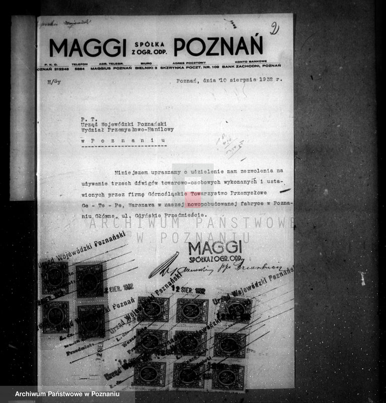 Obraz 6 z jednostki "Zatwierdzenie projektu firmy "Maggi" Spółka z o. o. w Poznaniu nr 536"
