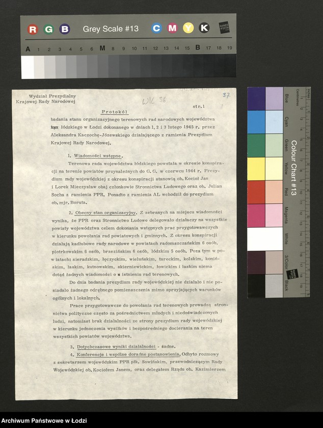 Obraz 2 z jednostki "Zarząd Miejski w Łodzi-sprawozdania, [protokoły z posiedzeń Wojewódzkiej Komisji Odbudowy, konferencji w sprawie połączenia WKOS i MKOS] [i załączniki]"