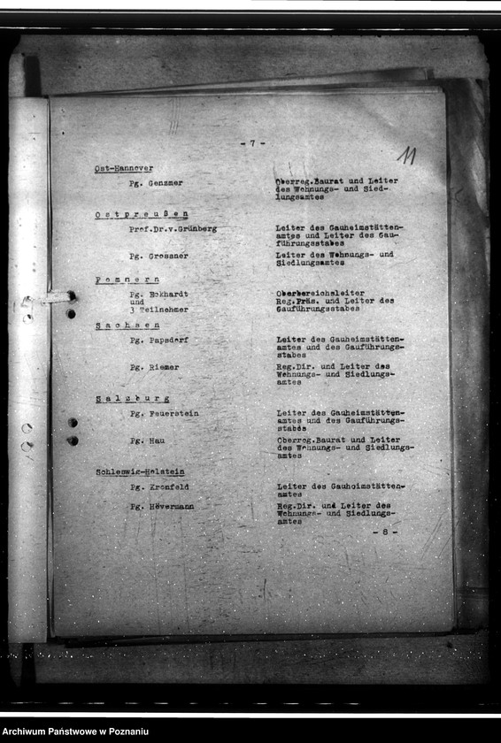 Obraz 15 z jednostki "Dienstbesprechung der Leiter der Wohnungsund Siedlungsämter in Würzburg. DWH - Arbeitstagung"