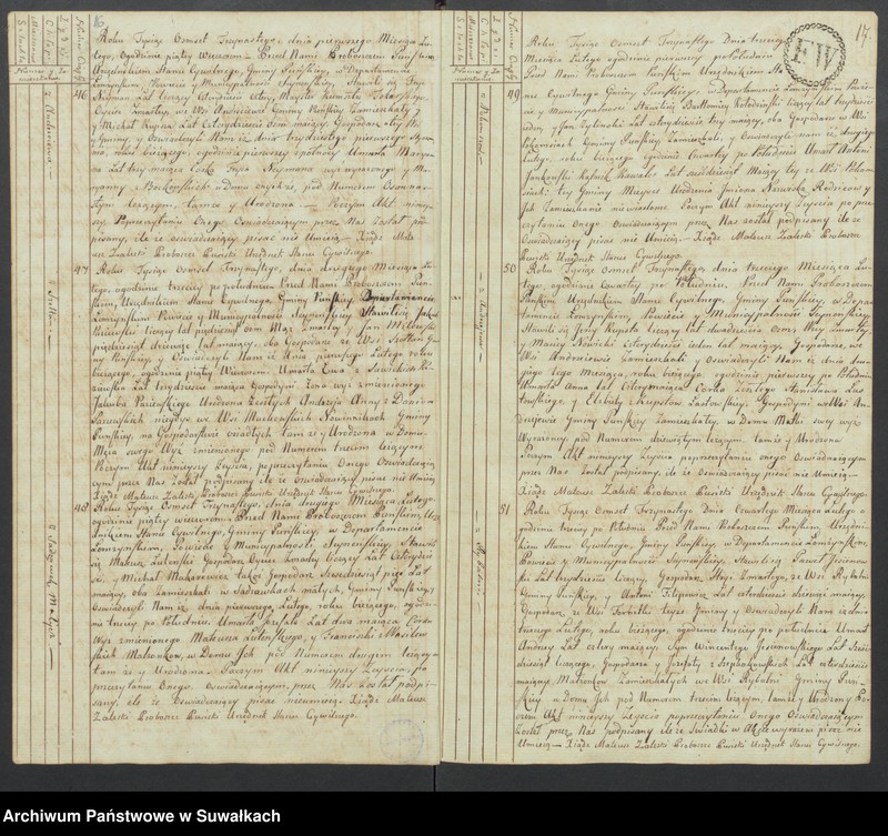 image.from.unit.number "Akta zeszłych gminy puńskiey od 1-go stycznia do dnia ostatniego grudnia 1813 roku."