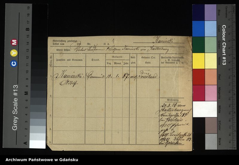 image.from.unit.number "Karty meldunkowe: Kaminski Adolf - Kaminski Hugo"