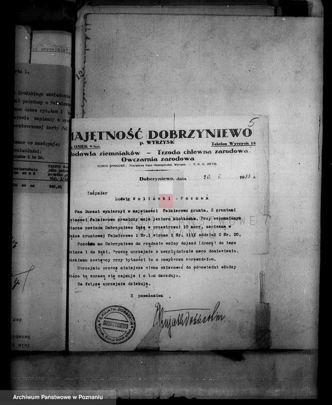 Obraz 9 z jednostki "Przymusowy wykup majątku Falmierowo powiatu wyrzyskiego"