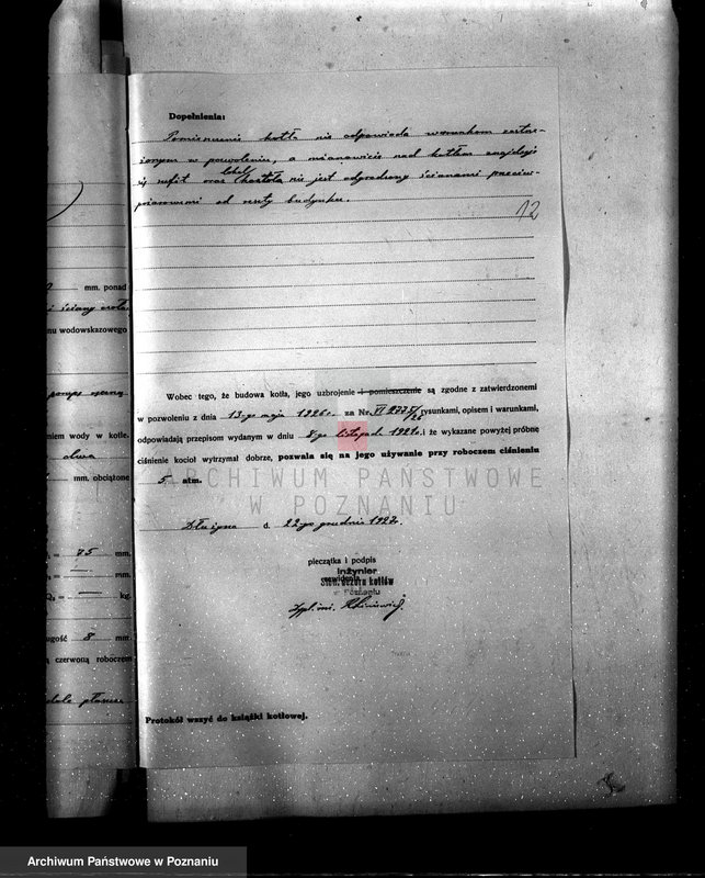 Obraz 20 z jednostki "Płużyna - Fabryka maszyn rolniczych - J. Nitsche nr woj. kotła 468"