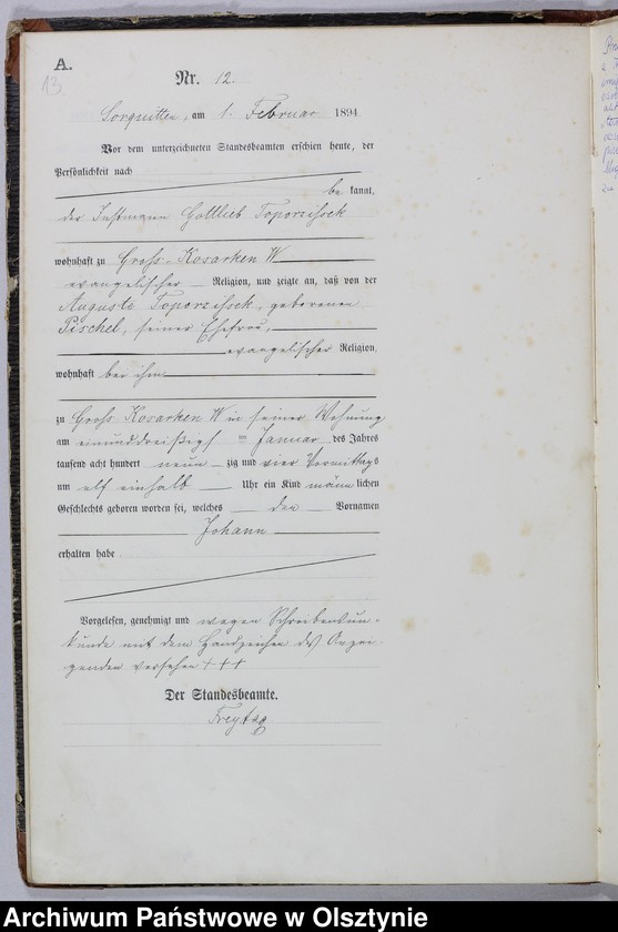 image.from.unit.number "Geburts-Haupt-Register Nr 1 - 121"