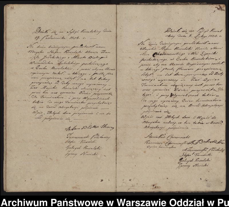 image.from.unit.number "Książka Urzędu Starszych Profesyi Kowalskiej /dopisywanie uczniów, umowy o naukę/"