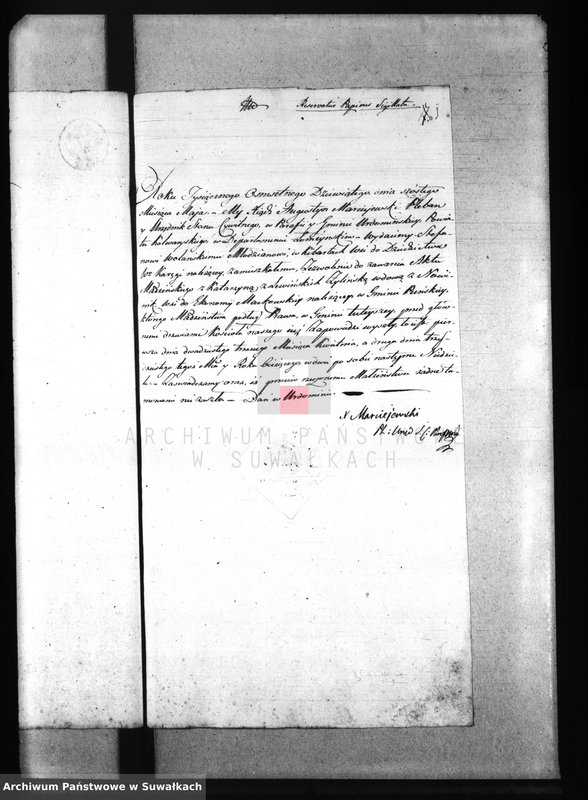 image.from.unit.number "Papiery stosowane do Aktów Małżeństwa Stanu Cywilnego Gminy Puńskiey od dnia 1 Maja 1809r"