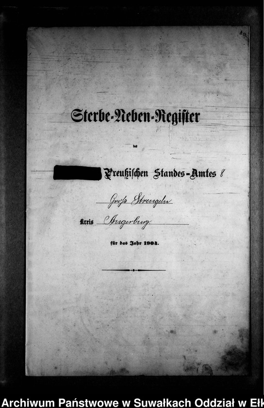 image.from.unit.number "Sterbe-Neben-Register des Preussischen Standes-Amtes Gross Strengeln Kreis Angerburg"