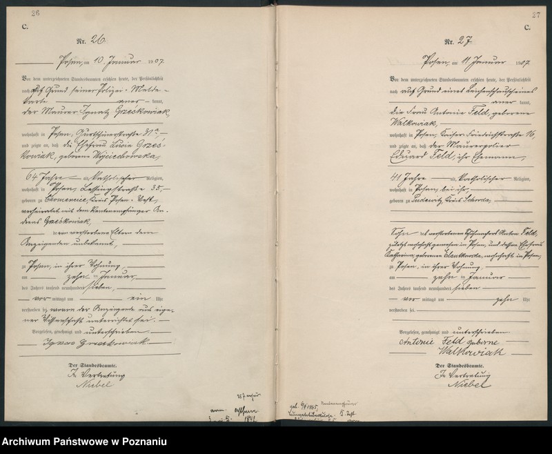 Obraz 16 z jednostki "Księga miejscowa zgonów tom I [Rejestr główny zgonów]"