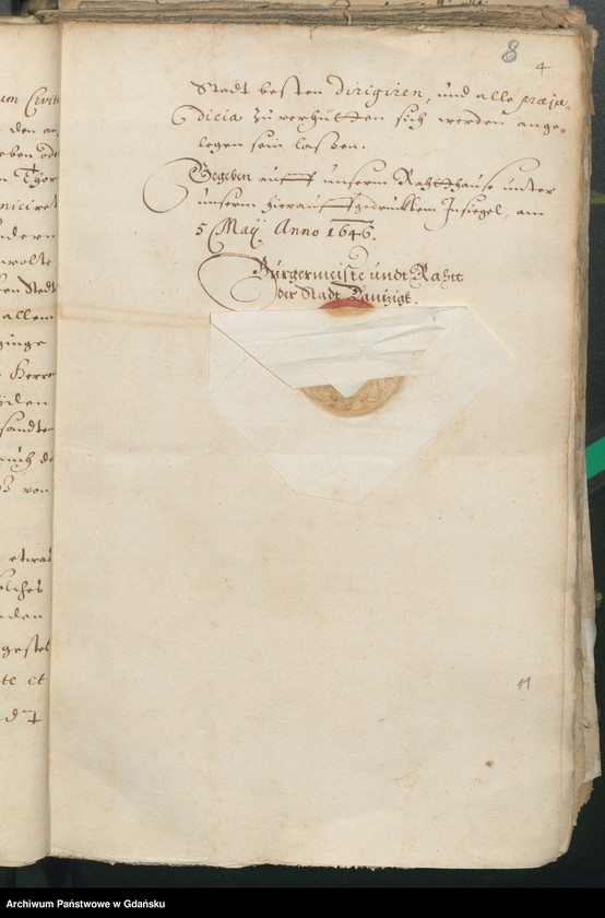 image.from.unit.number "Recesy Stanów, między innymi sejm w Warszawie 25 X - 10 XII 1646"
