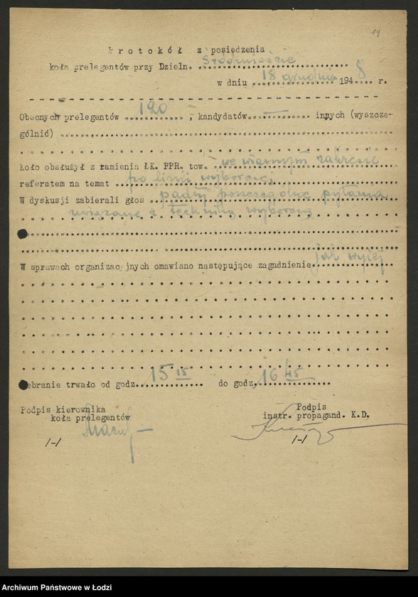 Obraz 17 z jednostki "Koło prelegentów i lektorów przy KŁ; [sprawozdania z działalności, wykazy]"