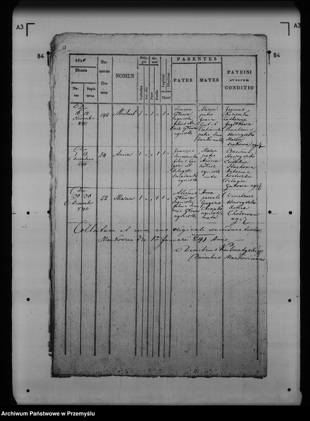 Obraz 14 z jednostki "[Kopie ksiąg metrykalnych parafii Maćkowice z filią Kosienice (dekanat Przemyśl)]"