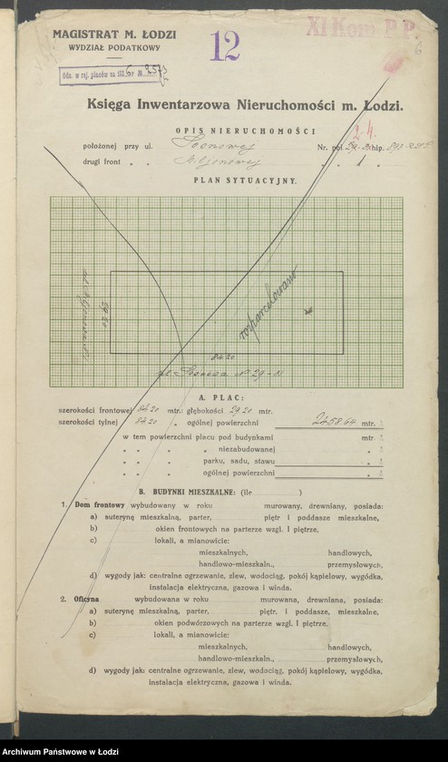 image.from.unit.number "Księga inwentarzowa nieruchomości m. Łodzi ul. Sosnowa"