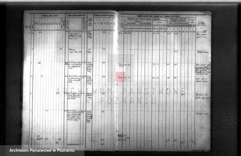 image.from.unit.number "Plan urządzenia gospodarstwa leśnego dla lasu majętności Rudki w powiecie szamotulskim 1929-1939"
