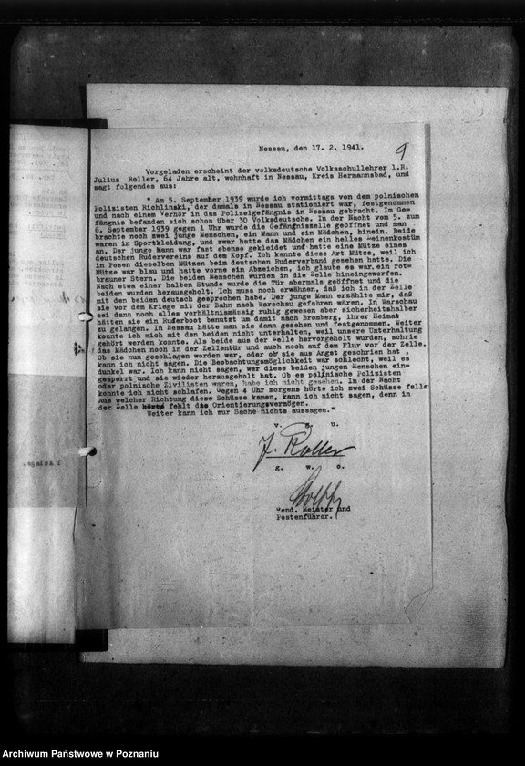 Obraz 14 z jednostki "Ermordung von zwei unbekannten jungen Volksdentschen in Nessan (Nieszawa)"