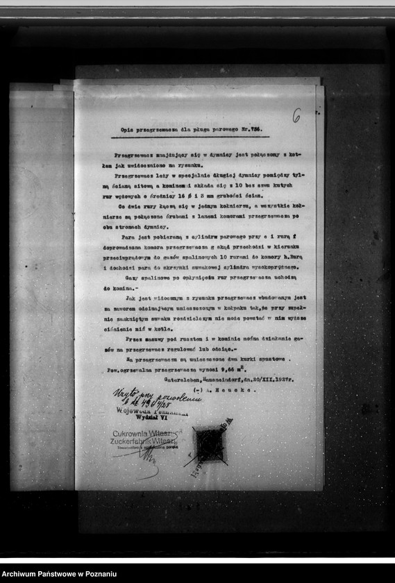 Obraz 11 z jednostki "Cukrownia w Witaszycach nr fabr. kotła 736 nr woj. kotła 6106"