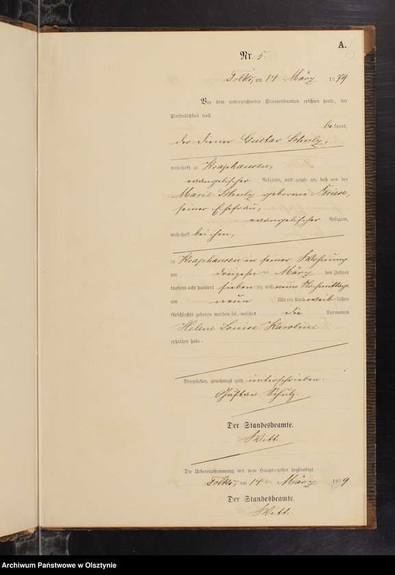 Obraz 8 z jednostki "Geburts-Neben-Register Nr 1 - 33"