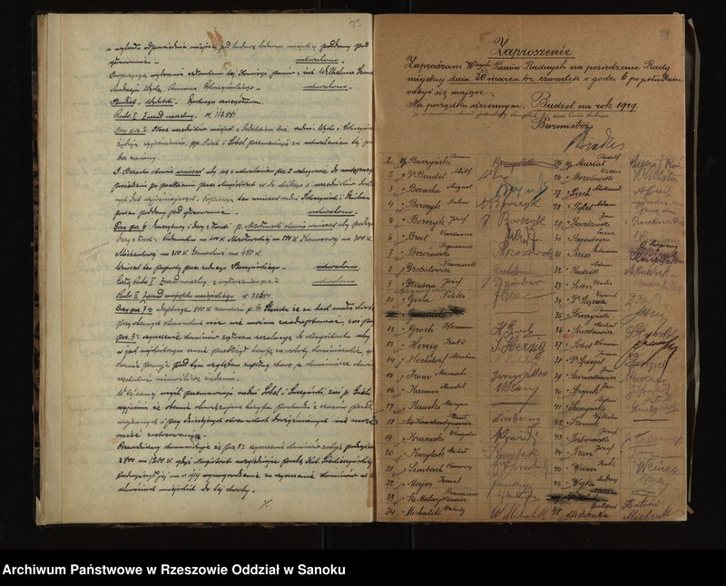 image.from.unit.number "Protokoły posiedzeń Rady Miejskiej w Sanoku"