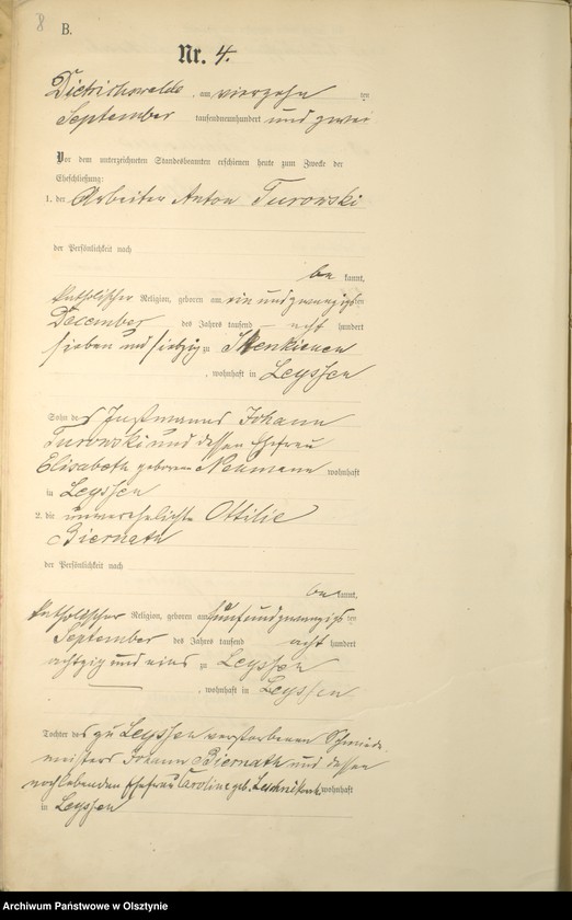 image.from.unit.number "Heiraths-Haupt-Register Nr 1 - 8"