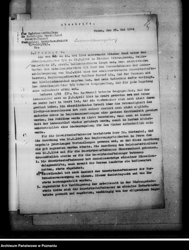 Obraz 8 z jednostki "Einführung der Verordnung über den Ladenschluss"