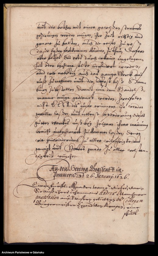 image.from.unit.number "Liber Missivarum Anni 1626 [na luźnych kartach regesty listów z okresu 8.I - 27.V]"