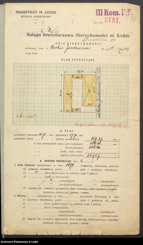 image.from.unit.number "Księga inwentarzowa nieruchomości m. Łodzi ul. Joselewicza"