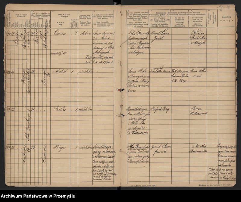 image.from.unit.number "Księga urodzin rok 1897 tom XXI [Księga urodzeń]"