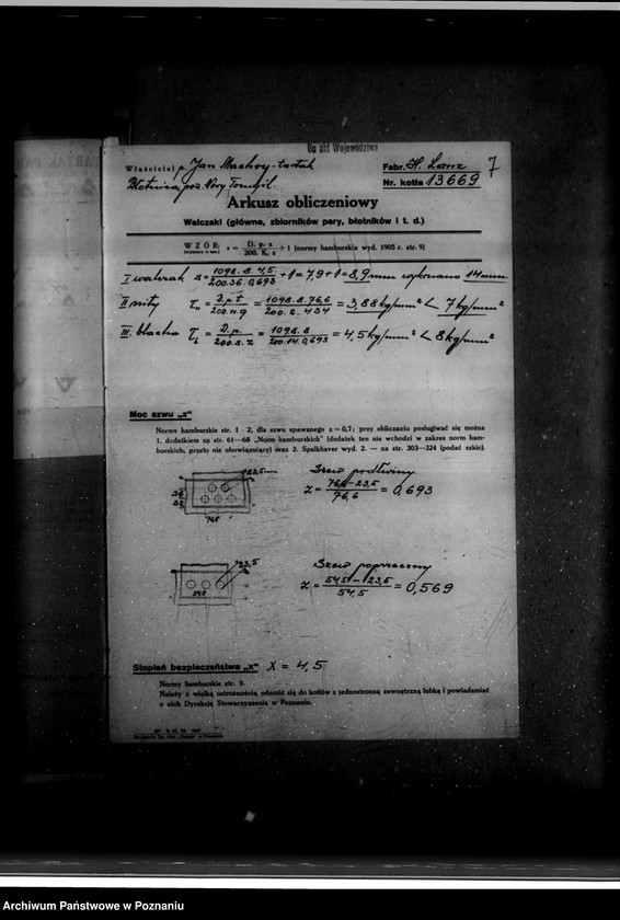 Obraz 12 z jednostki "Tartak J. Machoya w Błonicy powiat wolsztyński nr woj. kotła 2856"