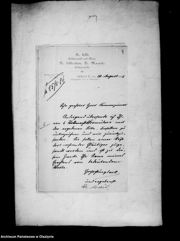 image.from.unit.number "/Korrespondenz wegen kleiner Schulden des Gfen C. M. Lehndorff mit sogenannten Personalgläubigern/"