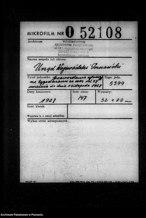 Obraz 2 z jednostki "Sprawozdania sytuacyjne tygodniowe za czas od 28 września do dnia 1 listopada 1928 r."