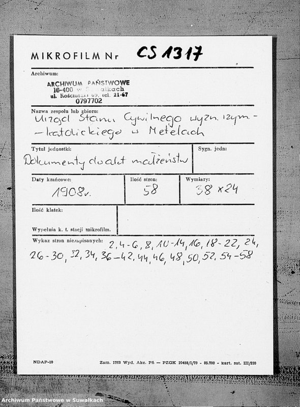 image.from.unit.number "Dokumenty k Aktam Brakosočetavšichsja Metel