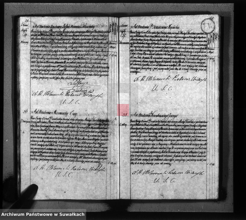 Obraz 18 z jednostki "Akta urodzonych gminy wiżańskiey obwodu seyneńskiego, w województwie augustowskim od dnia 1-go stycznia do dnia ostatniego grudnia 1823 roku"
