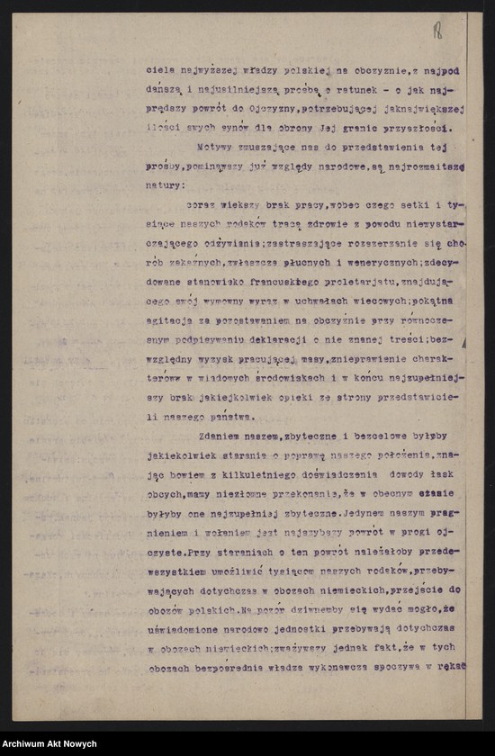 image.from.unit.number "Sprawy repatriacji Polaków, opieki nad Polakami - jeńcami, więźniami i internowanymi zagranicę, m.in. odpis listu W. Grabskiego do G. Clemenceau"