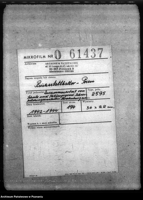 Obraz 2 z jednostki "Zusammenarbeit von Schule und Hitlerjugend. Lehrerbildungsanstalten. Verschulung aus dem Landjahr"