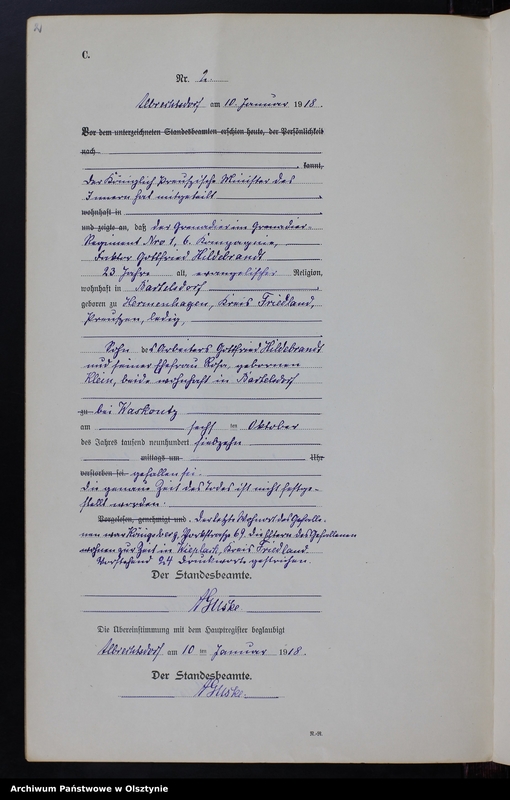 Obraz 4 z jednostki "Sterbe-Neben-Register Nr 1 - 32 [ Księga zgonów - wtóropis ]"