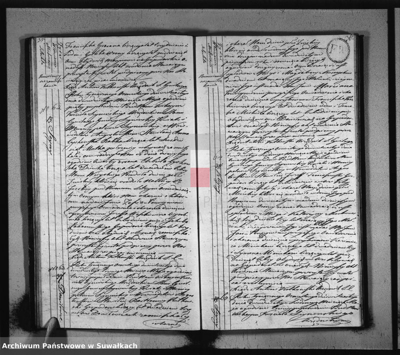 image.from.unit.number "Akta urodzonych stanu cywilnego gminy seyneńskiey od 1-go stycznia 1819 roku."