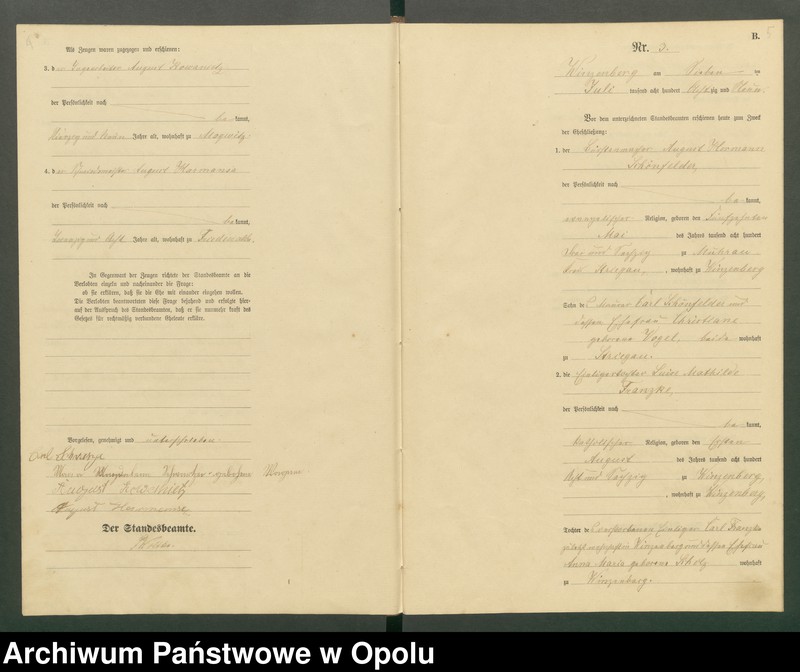 image.from.unit.number "Heiraths-Haupt-Register Standesamts Winzenberg pro 1889"
