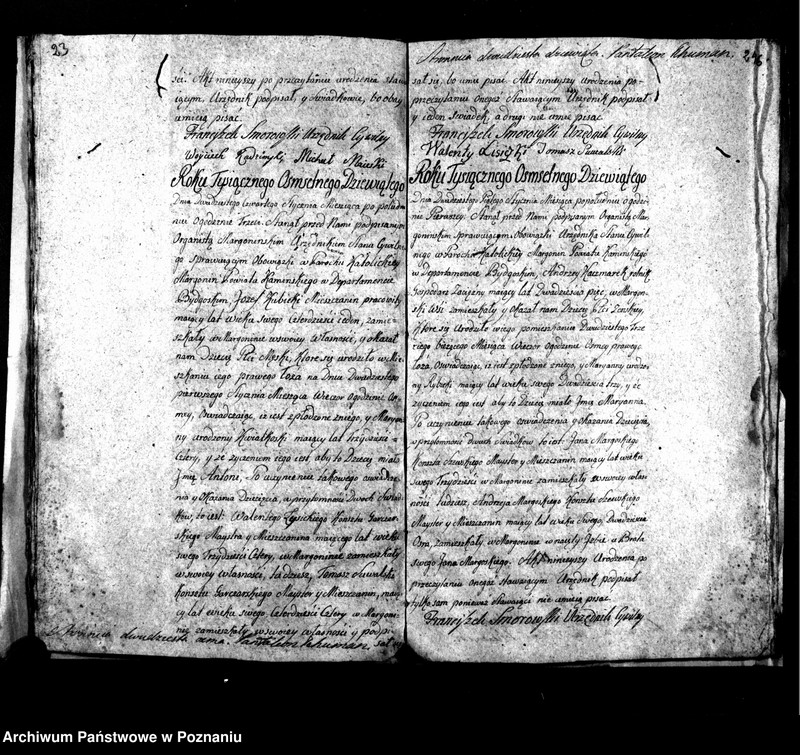 Obraz z zespołu "Akta stanu cywilnego Parafii Rzymskokatolickiej Margonin (pow. chodzieski)"
